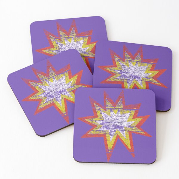 Item preview, Explosion Emoji Wood Block Print (Hero Blue) designed and sold by TheEditrix.