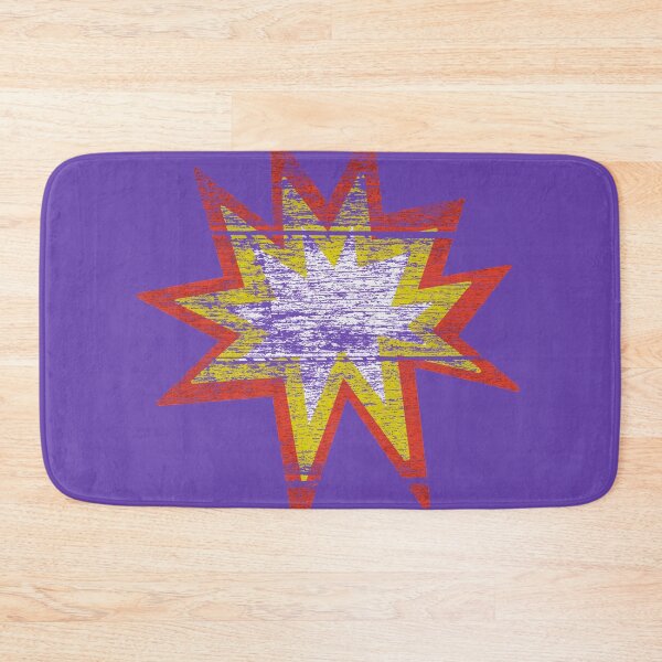Item preview, Explosion Emoji Wood Block Print (Hero Blue) designed and sold by TheEditrix.