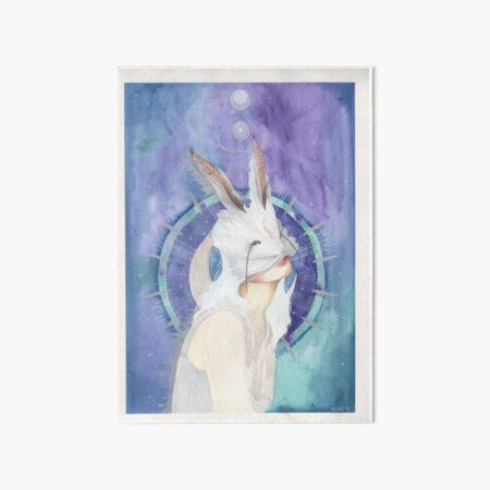 Moon Rabbit Art Board Print