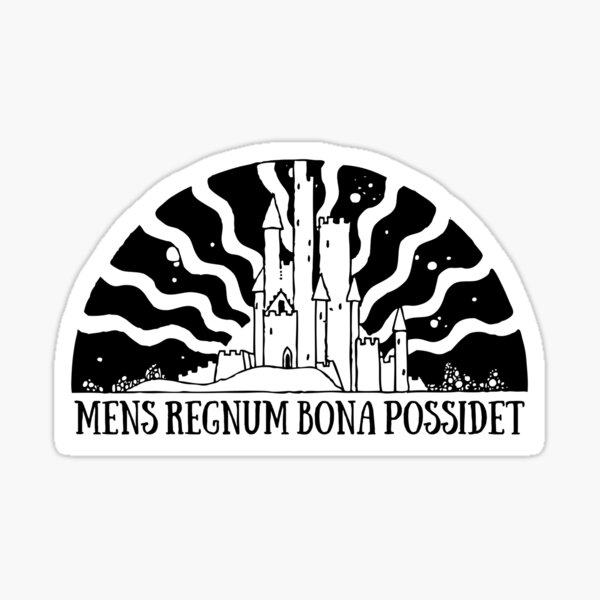 Mens Regnum Bona Possidet Sticker