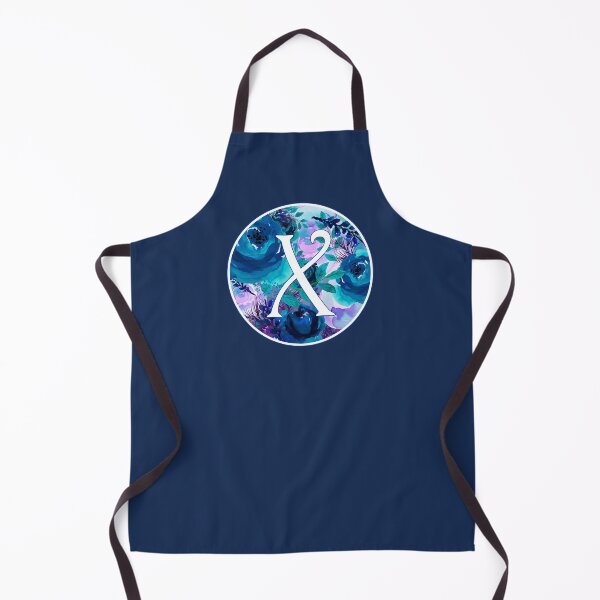 Item preview, The Letter 'X' Blue Flower Watercolor Monogram designed and sold by Bumblefuzzies.