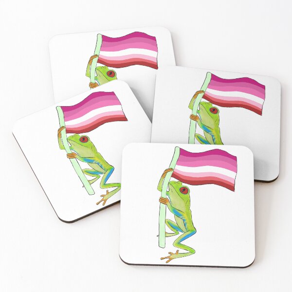 Item preview, Pride Frog - Lesbian flag designed and sold by -abigaeljean-.