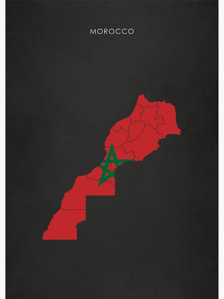 MOROCCO FLAG ON MOROCCAN EMBLEM IN GOLDEN STYLISH DESIGN شعار المغرب  Poster for Sale by ArabCorner