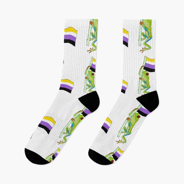 Item preview, Pride Frog - Nonbinary flag designed and sold by -abigaeljean-.