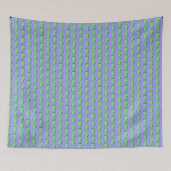 Item preview, Green glove on purple background designed and sold by Super-Pinhead.