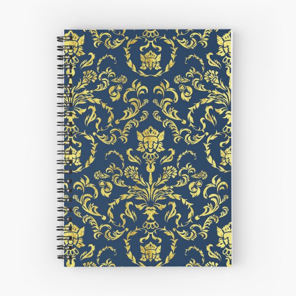 Item preview, Royal Gold and Blue Damask Pattern designed and sold by ForFunDesigns.