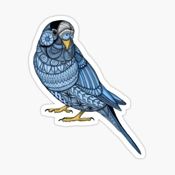 Parakeet - Blue Sticker