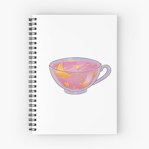 Item preview, Soft pink night tea cup sticker designed and sold by Itsacuteart.