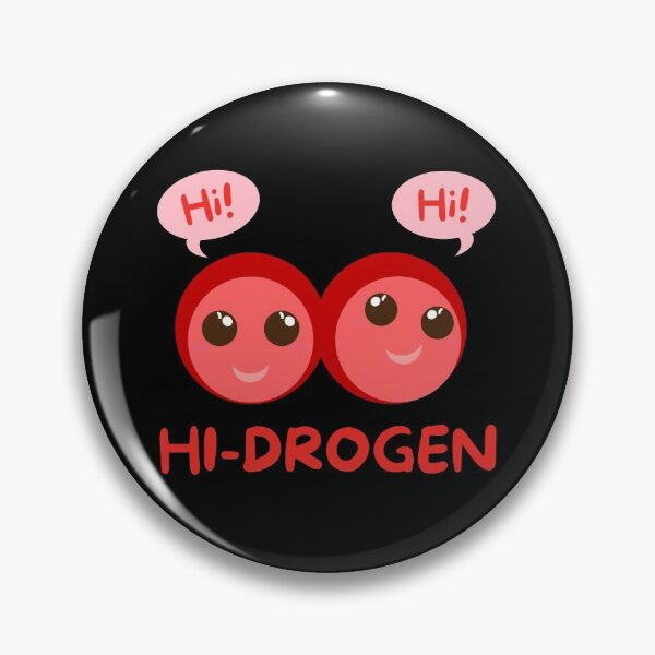 Item preview, Hydrogen H2 Cute Red Molecule Cartoon Says Hi  designed and sold by twicetrader.