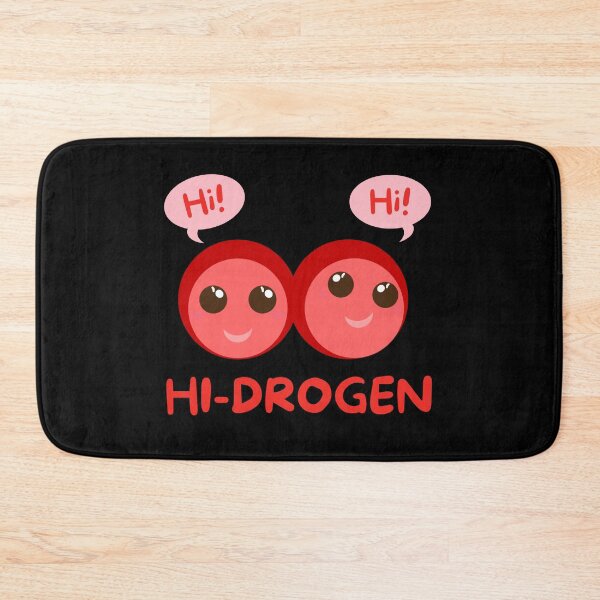 Item preview, Hydrogen H2 Cute Red Molecule Cartoon Says Hi  designed and sold by twicetrader.