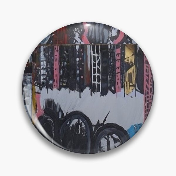 Artikelvorschau, Jagged City, ein abstraktes, mehrfarbiges Kunstwerk entworfen und verkauft von Art With Impact – Statement Art & Apparel for Deep Thinkers.