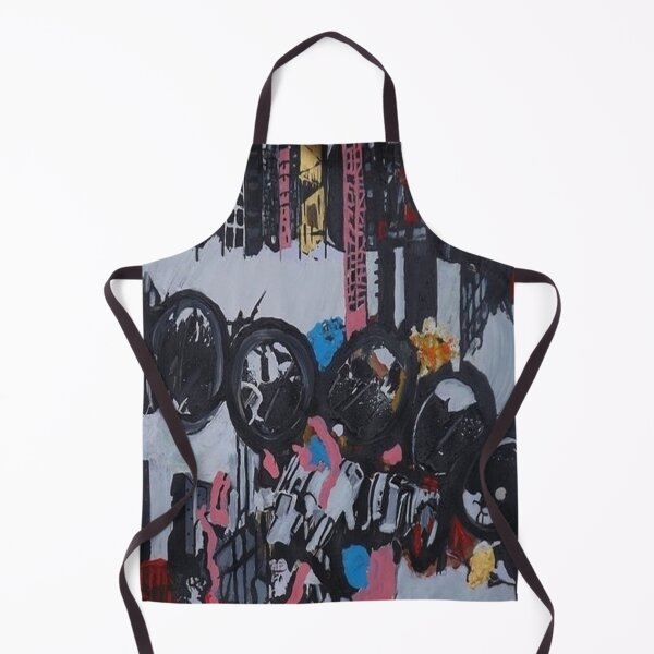 Aperçu de l'œuvre Jagged City, une œuvre abstraite multicolore créée et vendue par Art With Impact – Statement Art & Apparel for Deep Thinkers.