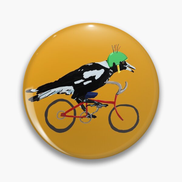 Item preview, Magpie on Bike Swoop (in Orange) designed and sold by LadyRyatt.