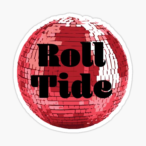 Roll Tide Disco Ball Sticker