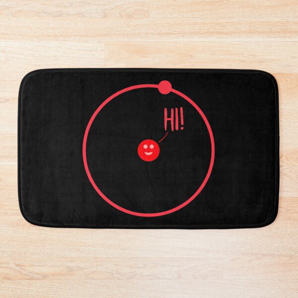 Item preview, Cute Red Hydrogen Atom Science Cartoon Says Hi  designed and sold by twicetrader.