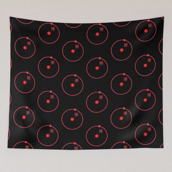 Item preview, Cute Red Hydrogen Atom Science Cartoon Says Hi  designed and sold by twicetrader.