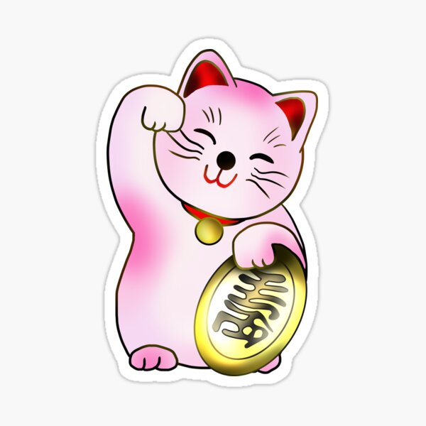 Chococat Cat Waving Cat Window Decal Sticker, Custom Made In the USA