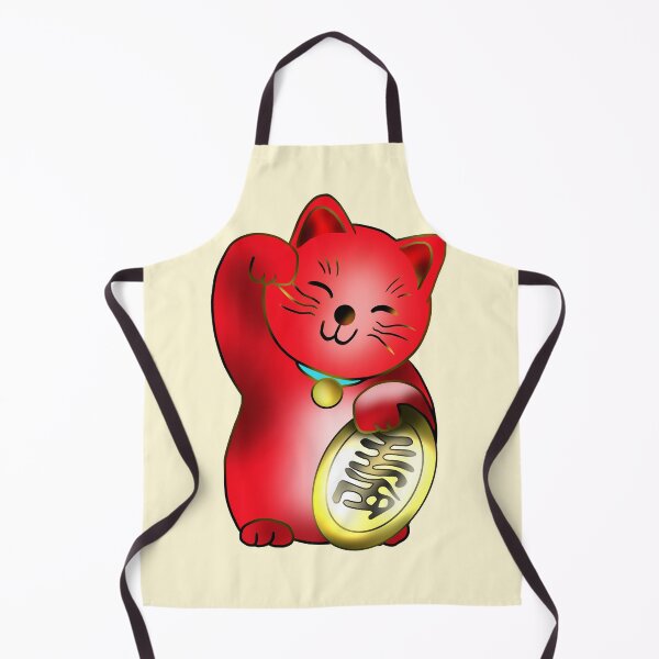 Item preview, Red maneki lucky cat with coin designed and sold by CuisineCat.