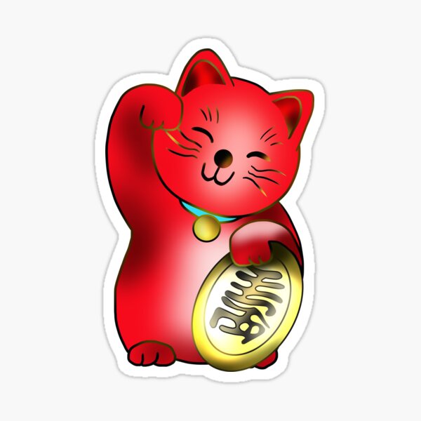 Chococat Cat Waving Cat Window Decal Sticker, Custom Made In the USA