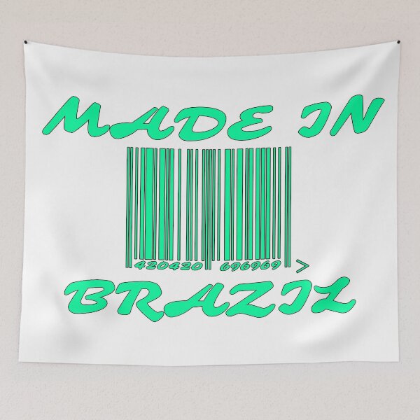 Item preview, MADE IN BRAZIL (Funny) Earth Merch designed and sold by Mustard Prophet.
