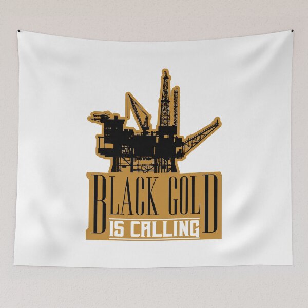 Item preview, Black Gold Is Calling; Oil Rig; designed and sold by StickerApe.