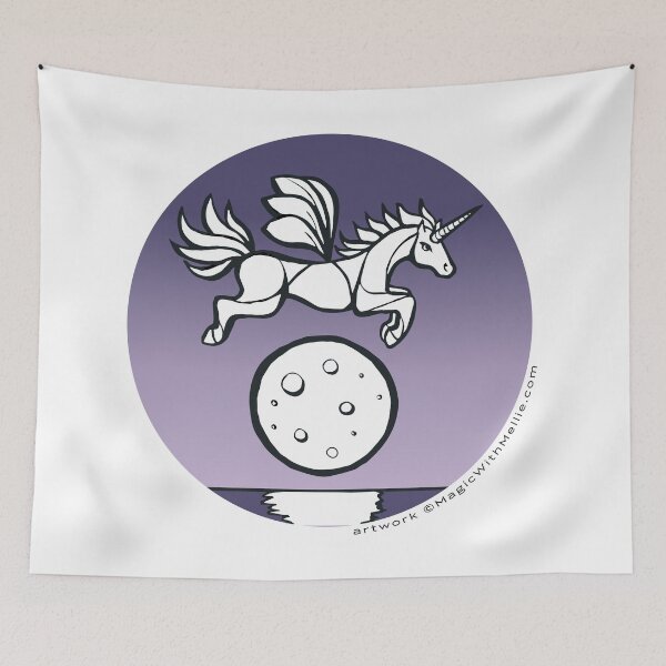 Item preview, Moonglow Unicorn — Inktober Unicorn illustration series designed and sold by Melanie Test.