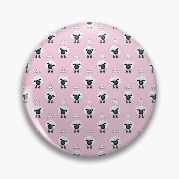 Item preview, Shelby Sheep With Balls Of Wool Pattern Pink designed and sold by Running-Duck.