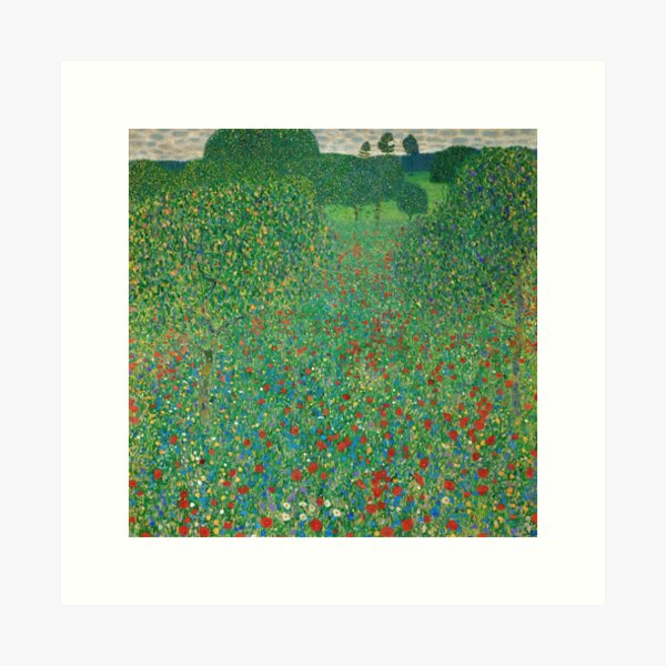 Item preview, Gustav Klimt "Poppy field" designed and sold by Alexandra Dahl.