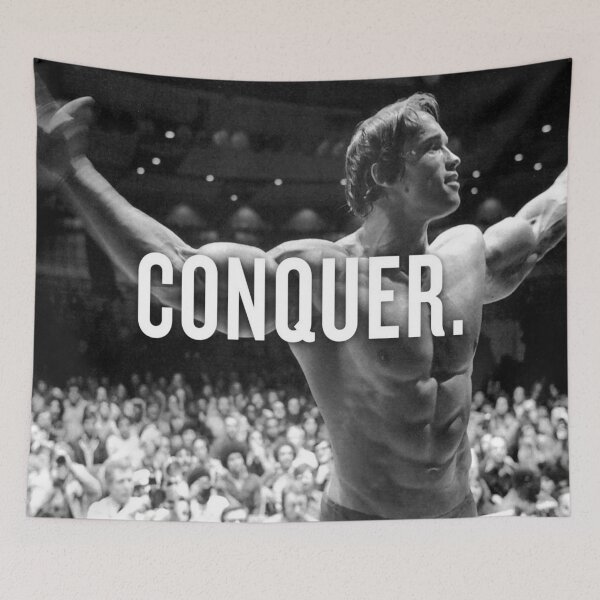 Item preview, Arnold Schwarzenegger "Conquer" Motivational Fitness designed and sold by AffordableArtCo.