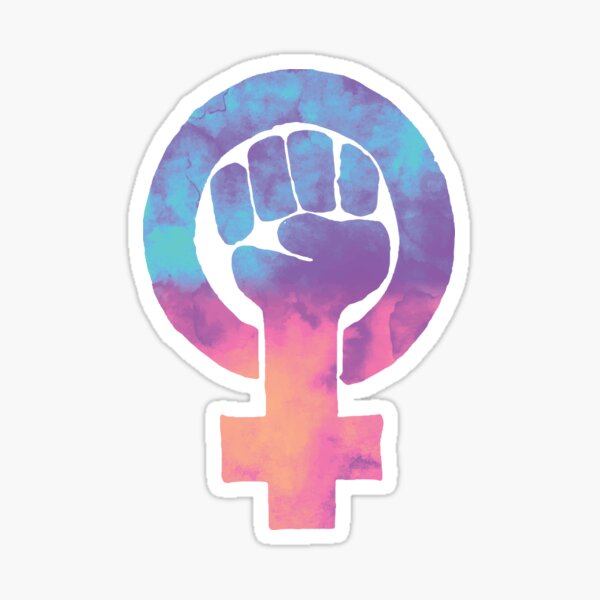 Psychedelic Rainbow Venus Power Fist Sticker