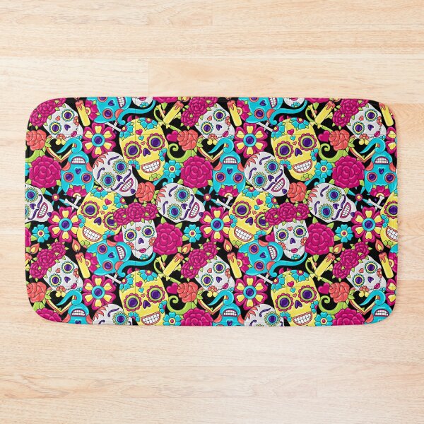 Item preview, Mexican Sugar Skulls Black Pattern designed and sold by 2MdesignStore.