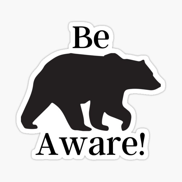 Be Bear Aware Sticker For Sale By Destined2wander Redbubble 0723