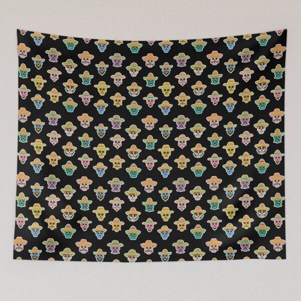 Item preview, Mexican Sugar Skulls Black Pattern designed and sold by 2MdesignStore.