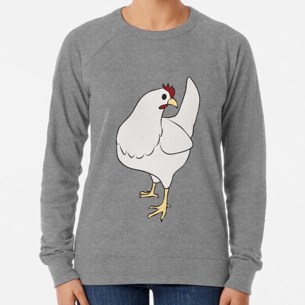 White Leghorn Hen Lightweight Sweatshirt