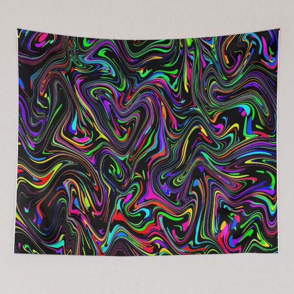 Item preview, Neon Rainbow Swirls |  Psychedelic Oil Spill designed and sold by Bee Lecuyer.
