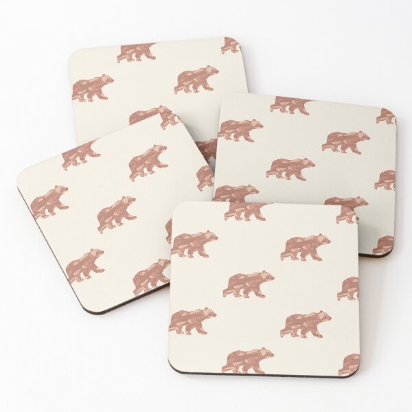 Item preview, Bears Wildlife Outdoors Geometric Abstract Art designed and sold by EarthBoho.
