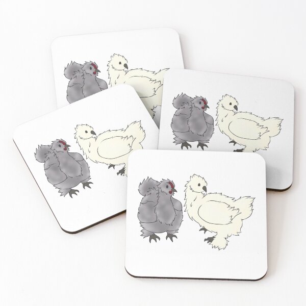 Item preview, Grey and White Silkie Chicks designed and sold by Clucky-Designs.