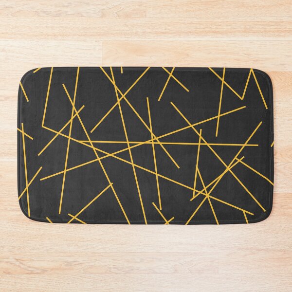Item preview, Gold Yellow Lines On A Black Background designed and sold by dhajr.