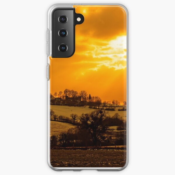 Coucher du soleil et neige Coque souple Samsung Galaxy