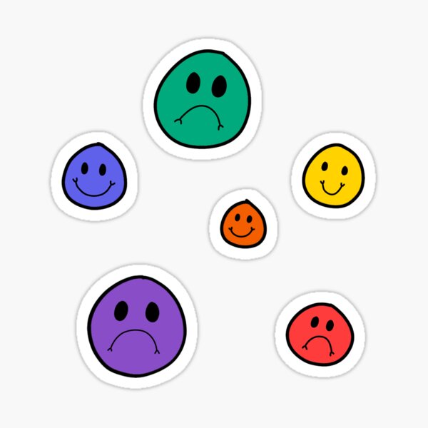 Item preview, Smiley Face Sticker Sheet designed and sold by Renz Breen.