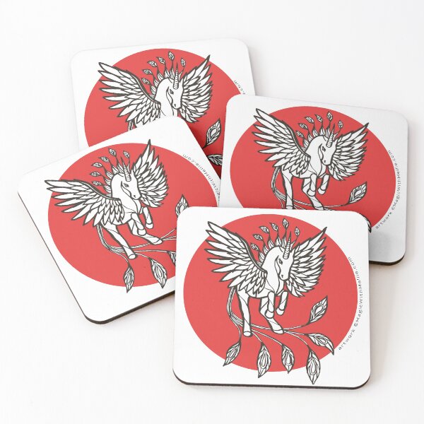 Item preview, Phoenix Pegasus Unicorn — Inktober Unicorn illustration series designed and sold by Melanie Test.