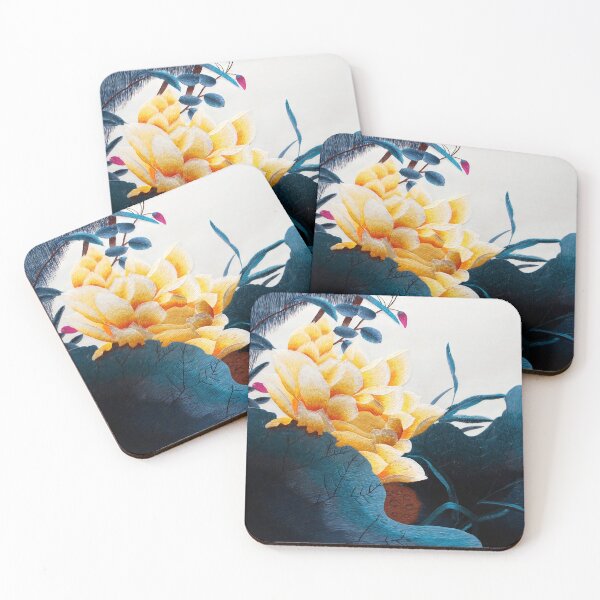 Item preview, Golden Lotus Flower Chinese Embroidery Art designed and sold by Uncommon Cents.