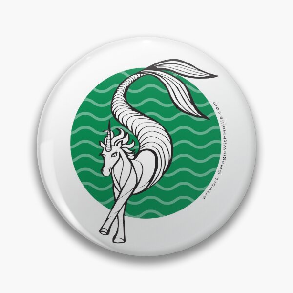 Item preview, Mermaid Unicorn — Inktober Unicorn illustration series designed and sold by Melanie Test.