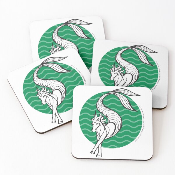 Item preview, Mermaid Unicorn — Inktober Unicorn illustration series designed and sold by Melanie Test.