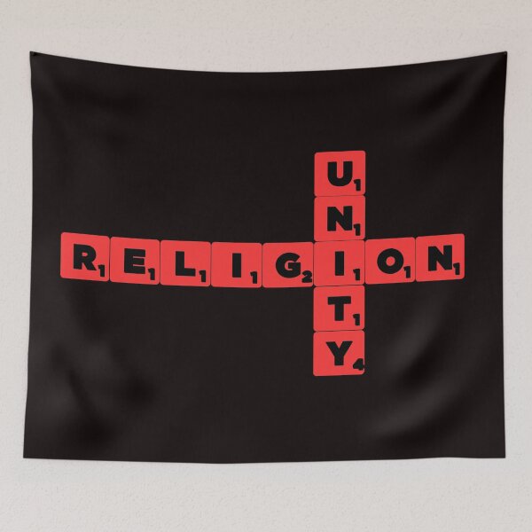 Item preview, Unity for Religion - Cool Red Scrabble Text Gift Trend Ideas designed and sold by leo121687.