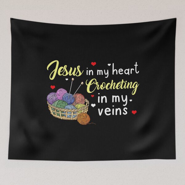 Item preview, Jesus In My Heart Crocheting In My Veins designed and sold by Charles Brian.