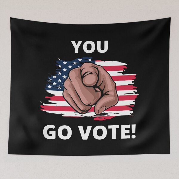 Item preview, YOU GO VOTE! Brown hand (US Elections) designed and sold by FeaturedStore.