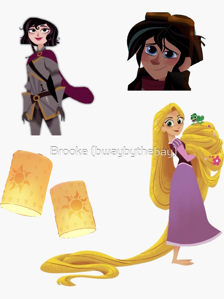 Rapunzel with Tangled Hair Sticker - Free Disney Sticker Download