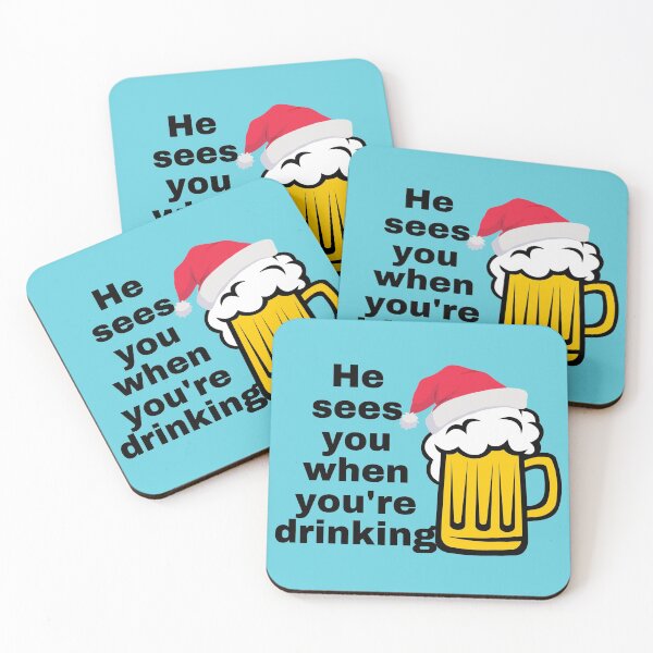 Item preview, He sees you when you're drinking designed and sold by stelsanc.