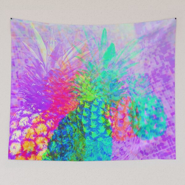 Item preview, Seeing Triple Colorful Neon Pineapples designed and sold by StayCuztom.